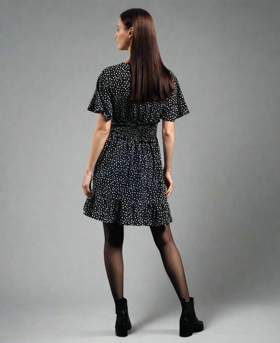 black mini dress