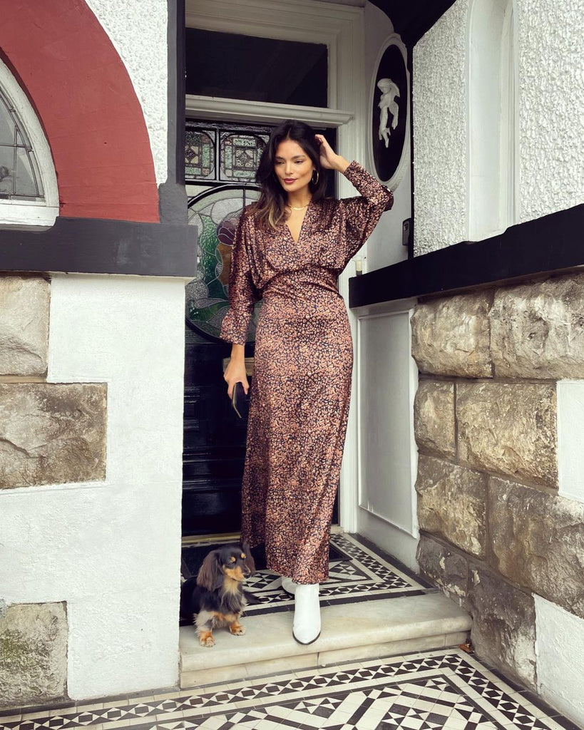Leopard print maxi new arrivals dress zara