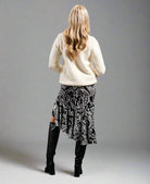 Paisley Tiered Hem Midi skirt