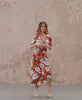 Red Floral Dress with large flowers