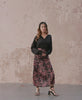 Catwalk video satin midi skirt floral