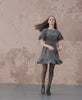 Black short sleeve mini dress